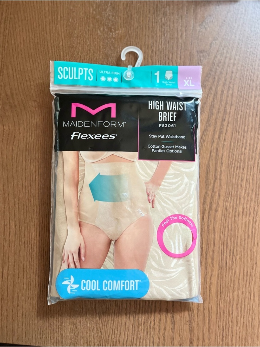 Maidenform What To Wear Shaping Brief in Nude and Pink Packaging